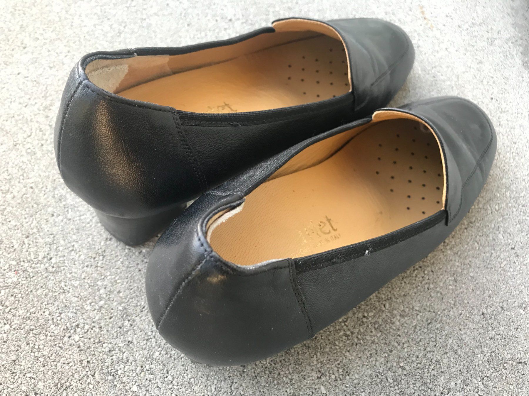 Damenschuhe: STARLET Leder Pumps Schwarz Blockabsatz Grösse 37.5 – Gebraucht aus Biberist von longimanus3 5