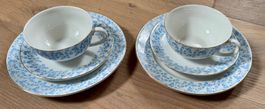 2 x vintage Kaffeetasse Unterteller Frühstücksteller VSK/USC