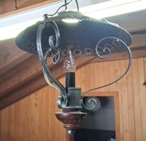 Antike Lampe Hängelampe mit Kupferschirm