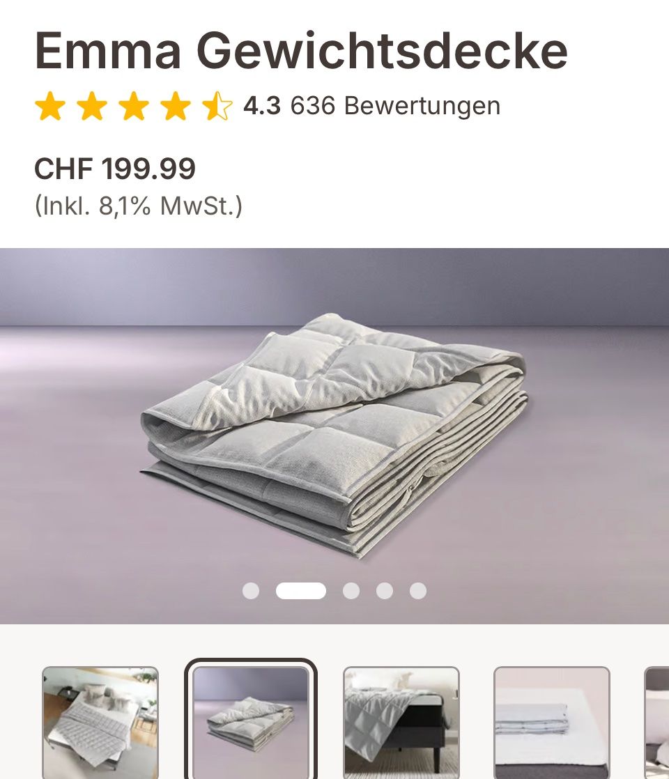 Emma Coperte: Emma Gewicht Decke  Weighted Blanket - Neu – Nuovo e nell'imballaggio originale da Olten venduto da Lara1967 4