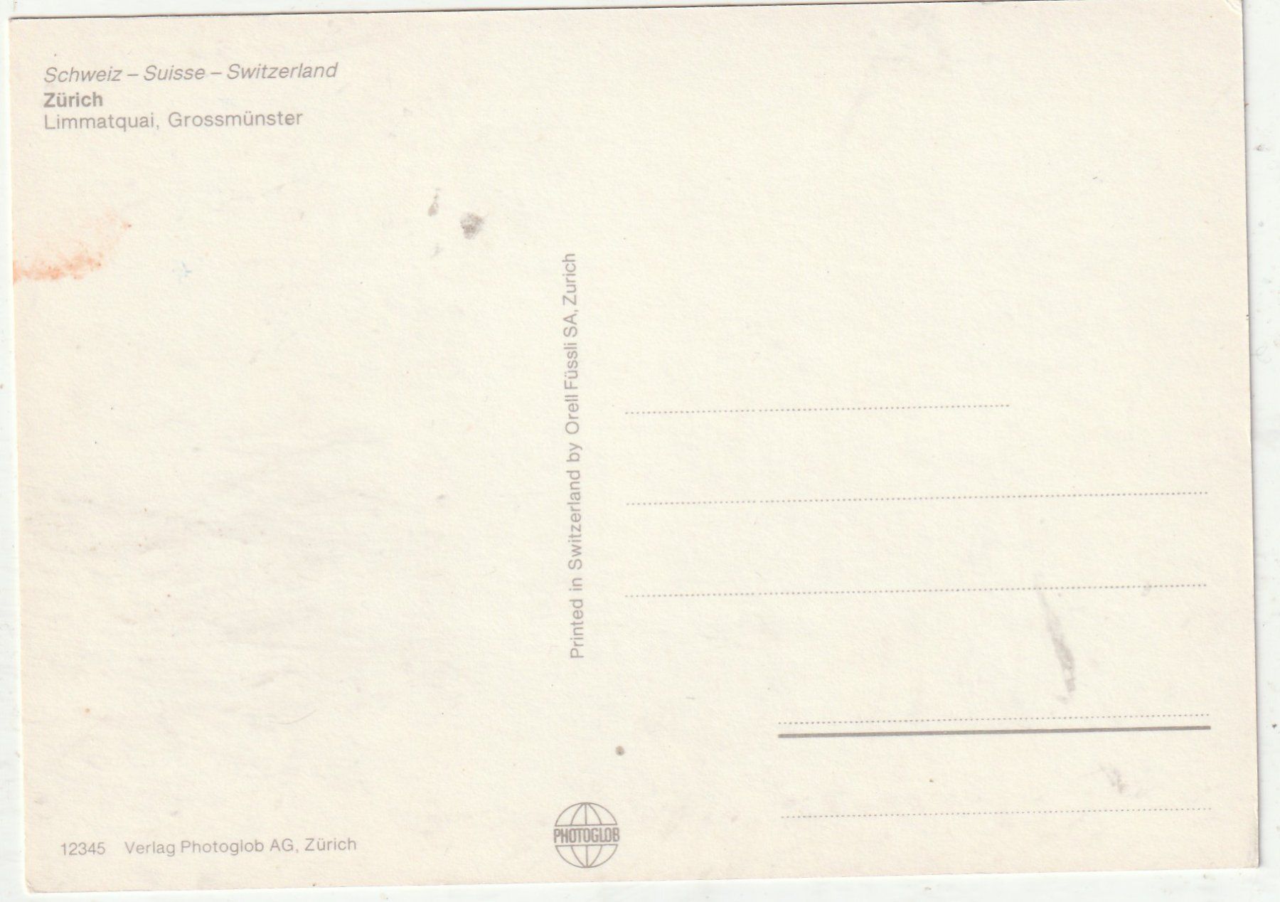Cartoline postali: Zürich MBK – Usato da Lumbrein venduto da made02 1