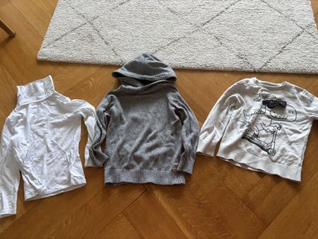 2x Pulli 1x Rollkragenshirt Groesse 122