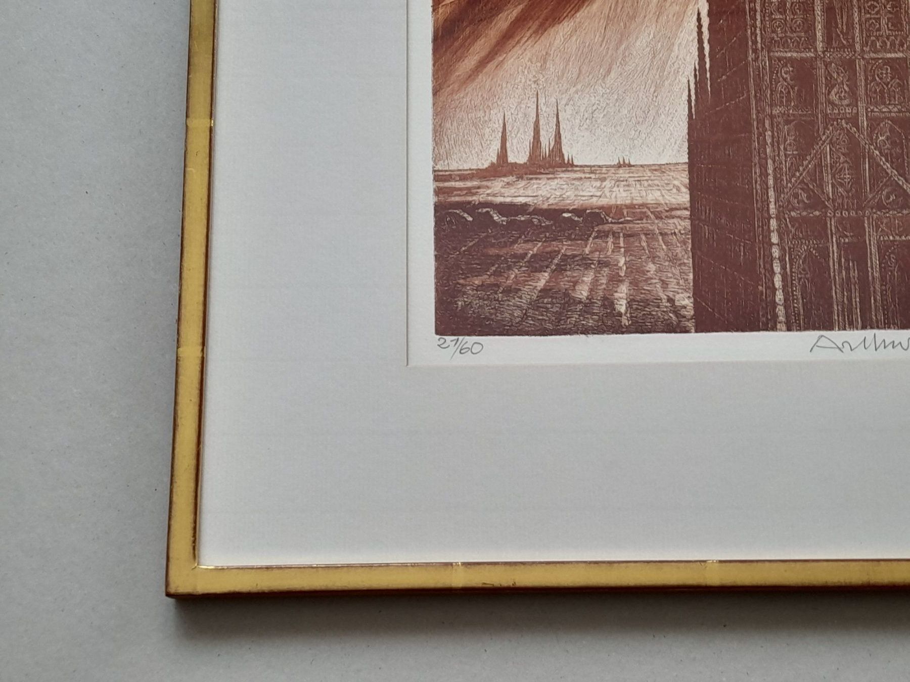 Dipinti: Radierung Kathedrale - Arthur Loosli Thun – Usato da Thun venduto da Treff.....e 3