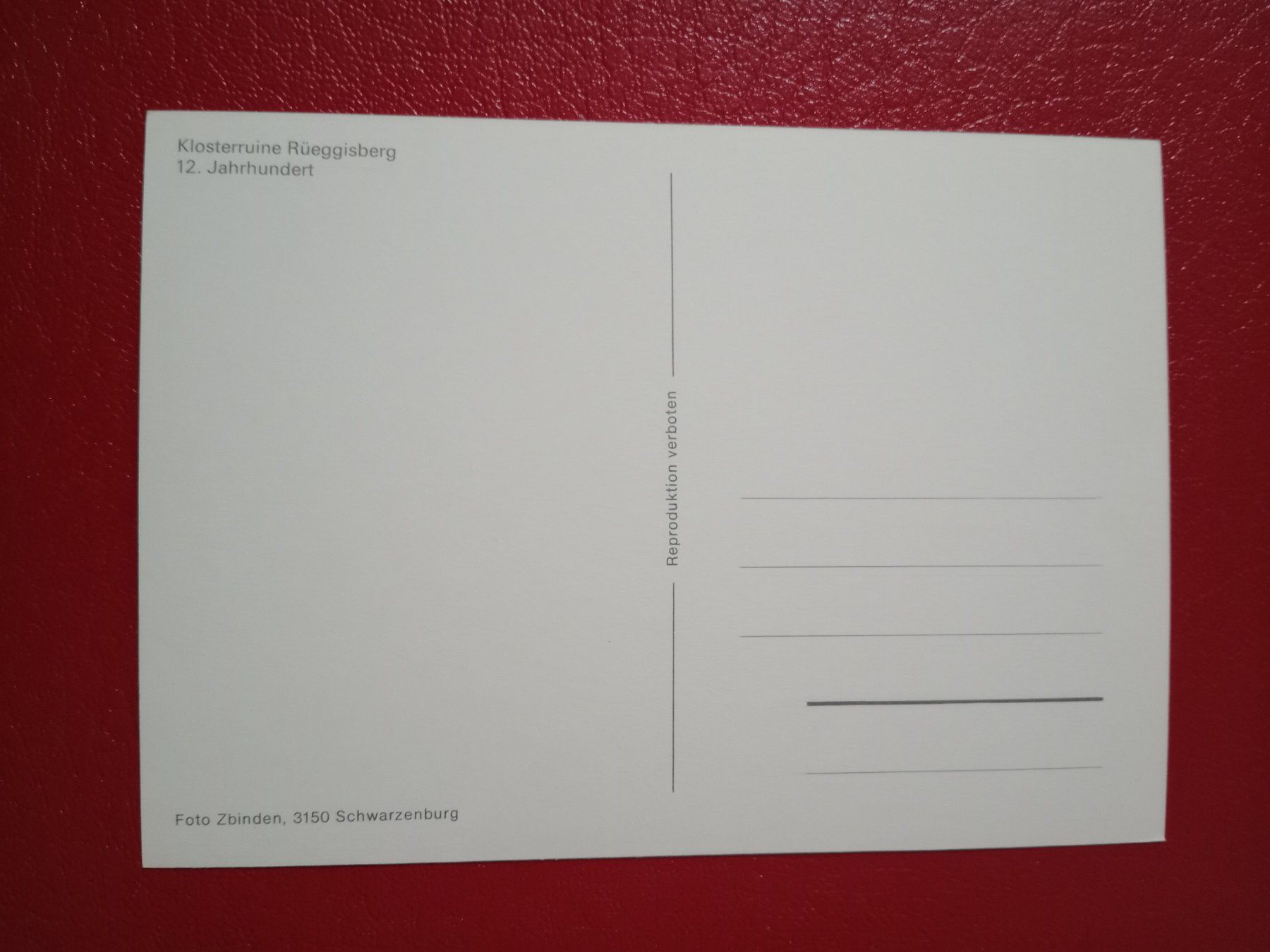 Cartoline postali: Rüeggisberg Bern Klosterruine – Usato da Küttigen venduto da Melisch1000 1