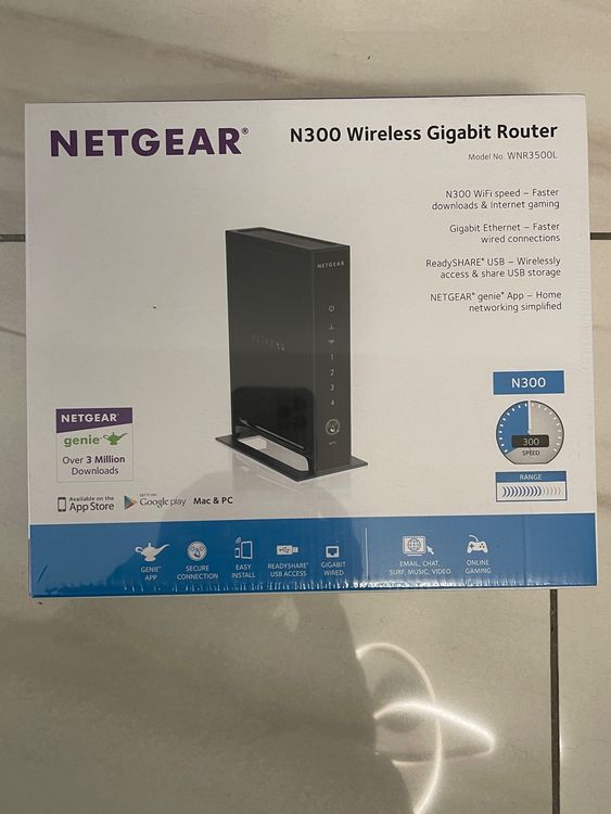 N300 Wireless Gigabit Router with USB. WNR3500Lv1 (Gebraucht) in ...