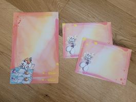 Diddl Briefpapier Set, tolle Farben, neuwertig, Sammlerstück