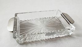 Kristall Anbietschale*925er HB Sterling*