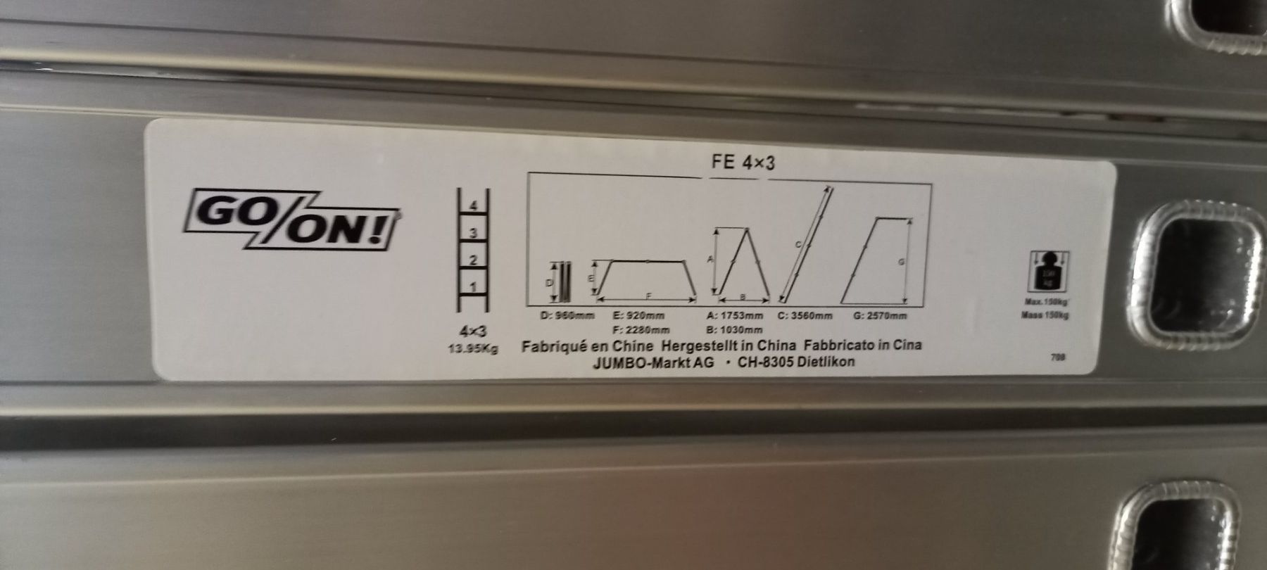 Scale: Universalleiter Go/on  4x3 max 150kg – Nuovo (secondo la descrizione) da Salez venduto da EMERCARO 1