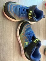 Fila trainer size 26 blue and green
