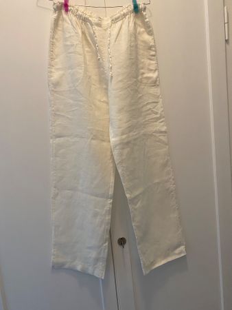 Weisse Leinenhose Gr. S