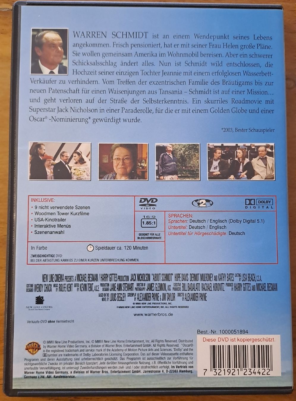 Tous les DVDs: About Schmidt (2002) – D'occasion à Fällanden par Bengel1967 1