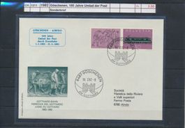 1982 Göschenen, 100 Jahre Umlad der Post, Sonderbrief