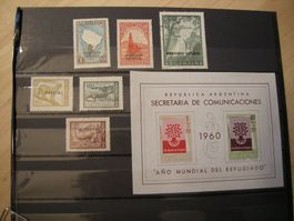 ARGENTINIEN, ALTLOT POSTFRISCH + BLOCK 1960,