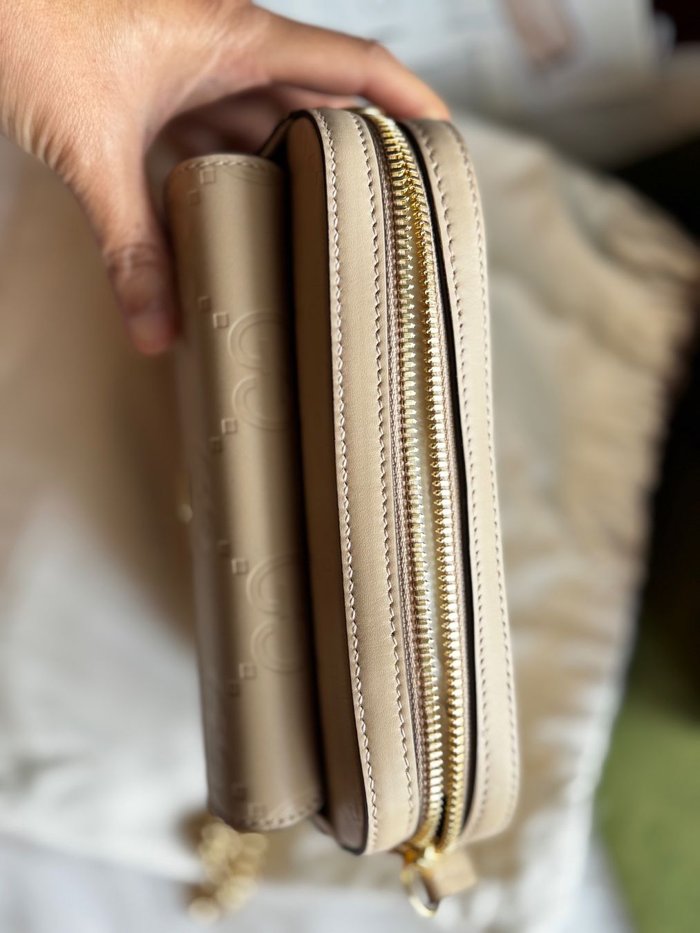 Gucci Borse da donna: Gucci GG Gilbert Monogram Tasche - Beige Leder Neu – Nuovo e nell'imballaggio originale da Grossdietwil venduto da RSW032 2