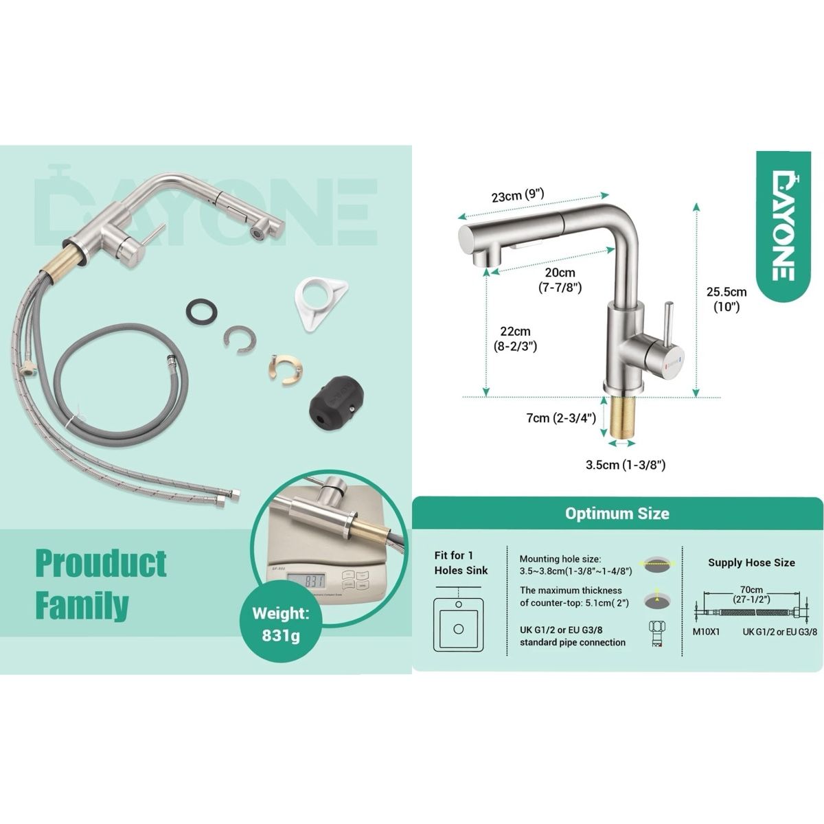 Elettrodomestici da cucina: Dayone Kitchen Sink Mixer Tap – Nuovo (secondo la descrizione) da Bironico venduto da Koalaboss
