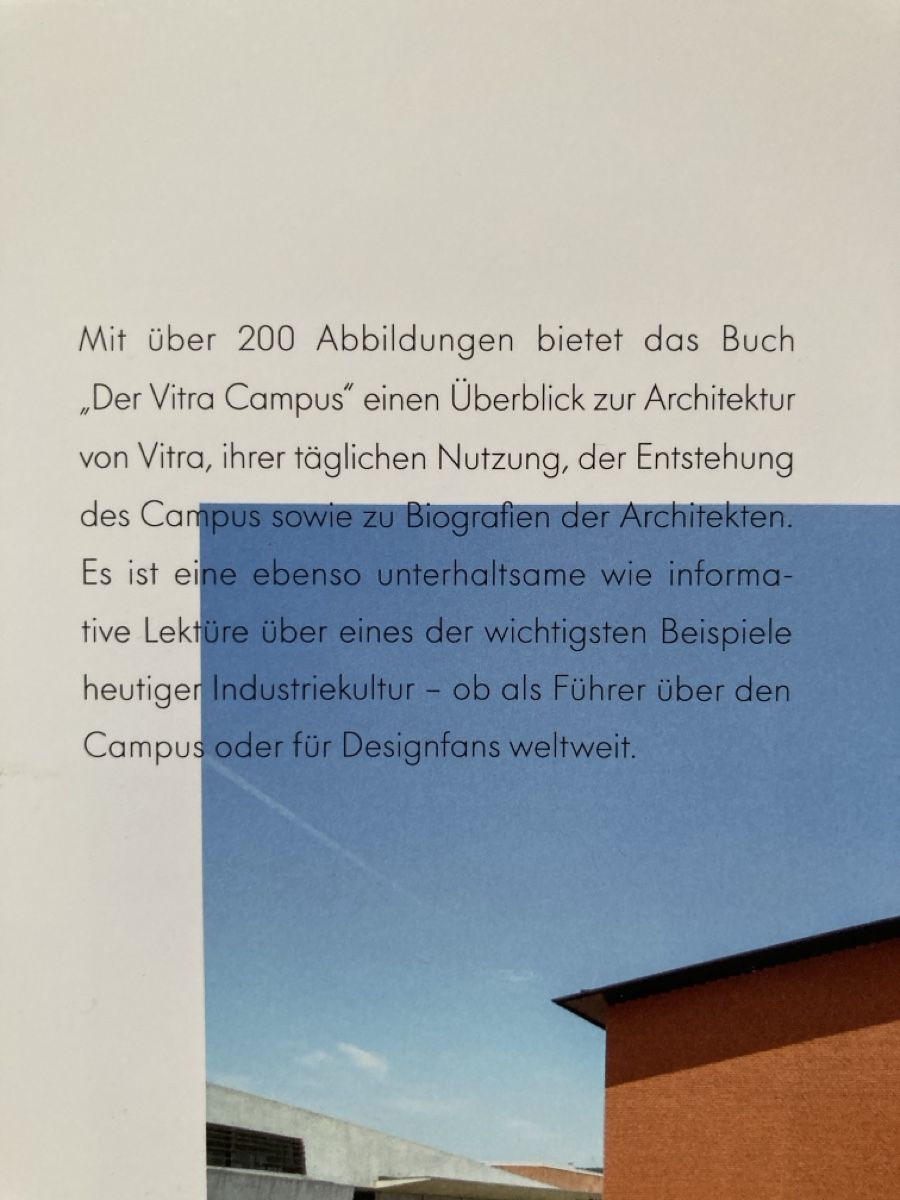 Libri: Der Vitra Campus: Architektur, Design & Industrie – Usato da Zürich venduto da 000rk 1