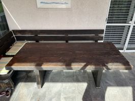 Massive Holz Bankgruppe / Tisch 