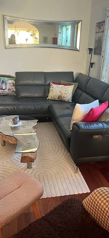 Sofas: Ledersofa anthrazit – D'occasion à Allschwil par eva_p879