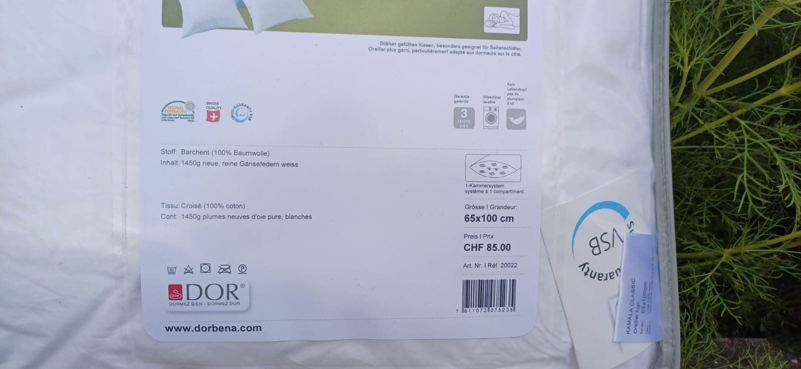 Kissen: Coussin literie1450gr.Meilleure qualité – Neu und originalverpackt aus Payerne von jea_m6nb 6