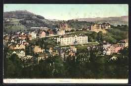 Herisau, Ortsansicht von Waldpartie aus