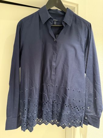 Chemise Gant bleu marine brodée taille S occasion