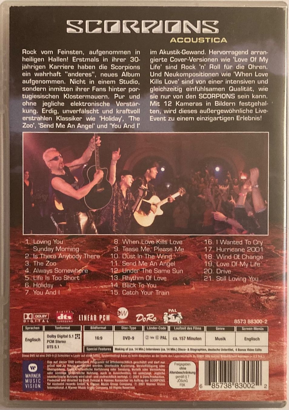 Tutti i DVDs: SCORPIONS - ACOUSTICA – Usato da Poliez-Pittet venduto da Newtown-Records 1