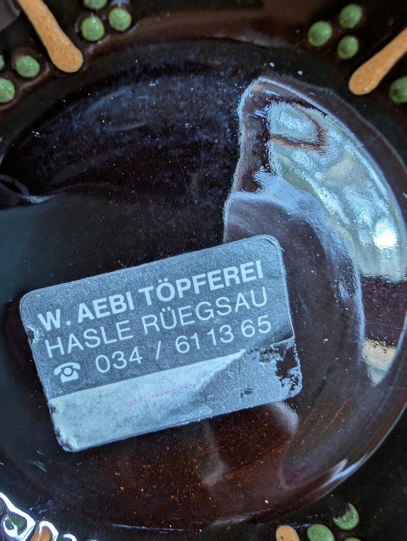 Ciotole: Rustikale Keramikschale, Handbemalt Schweizerkeramik – Usato da Bützberg venduto da SchweizerFund 3