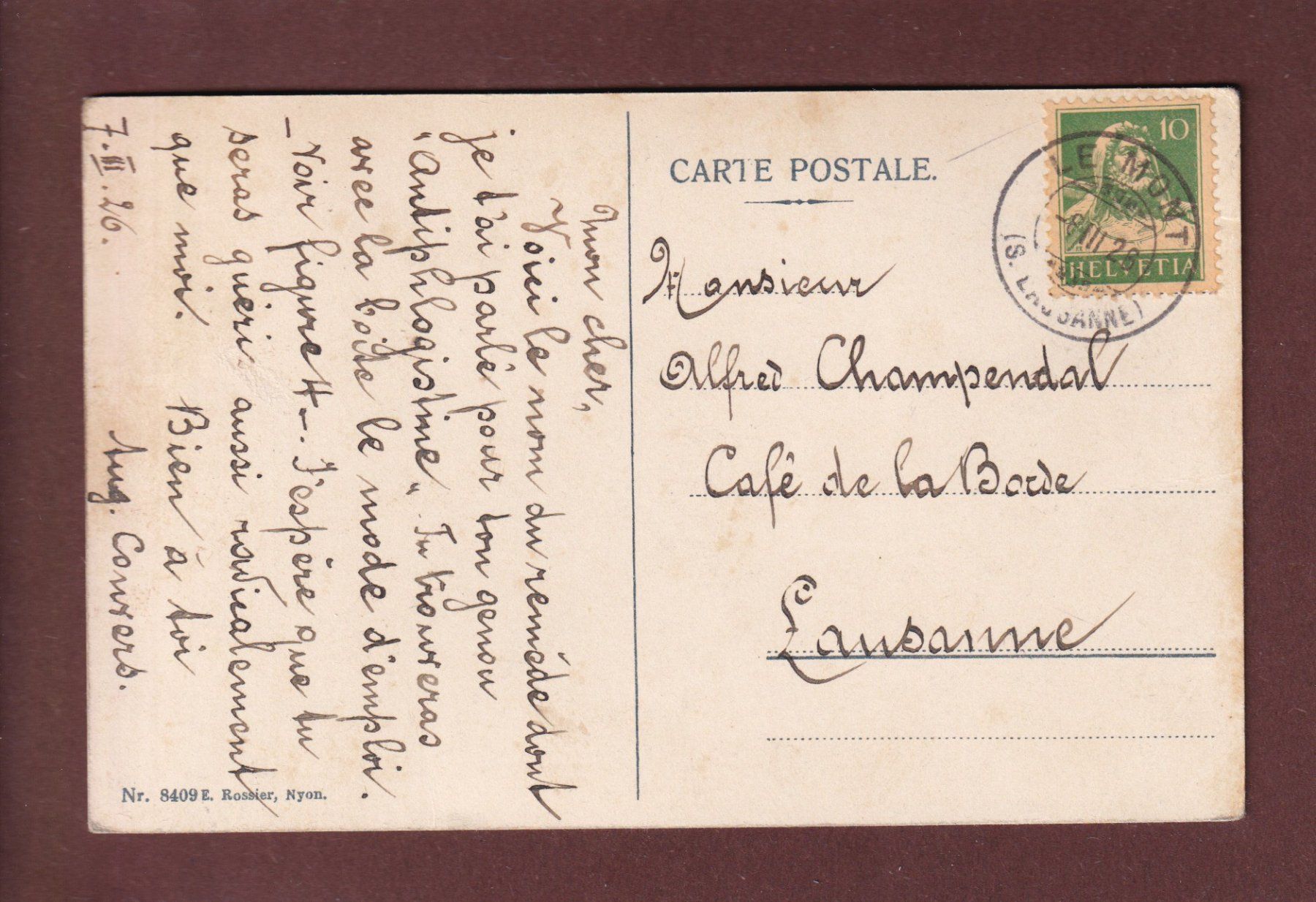 Cartoline postali: MONTREUX - Funiculaire - 1926 – Usato da Pully venduto da nicecards 1