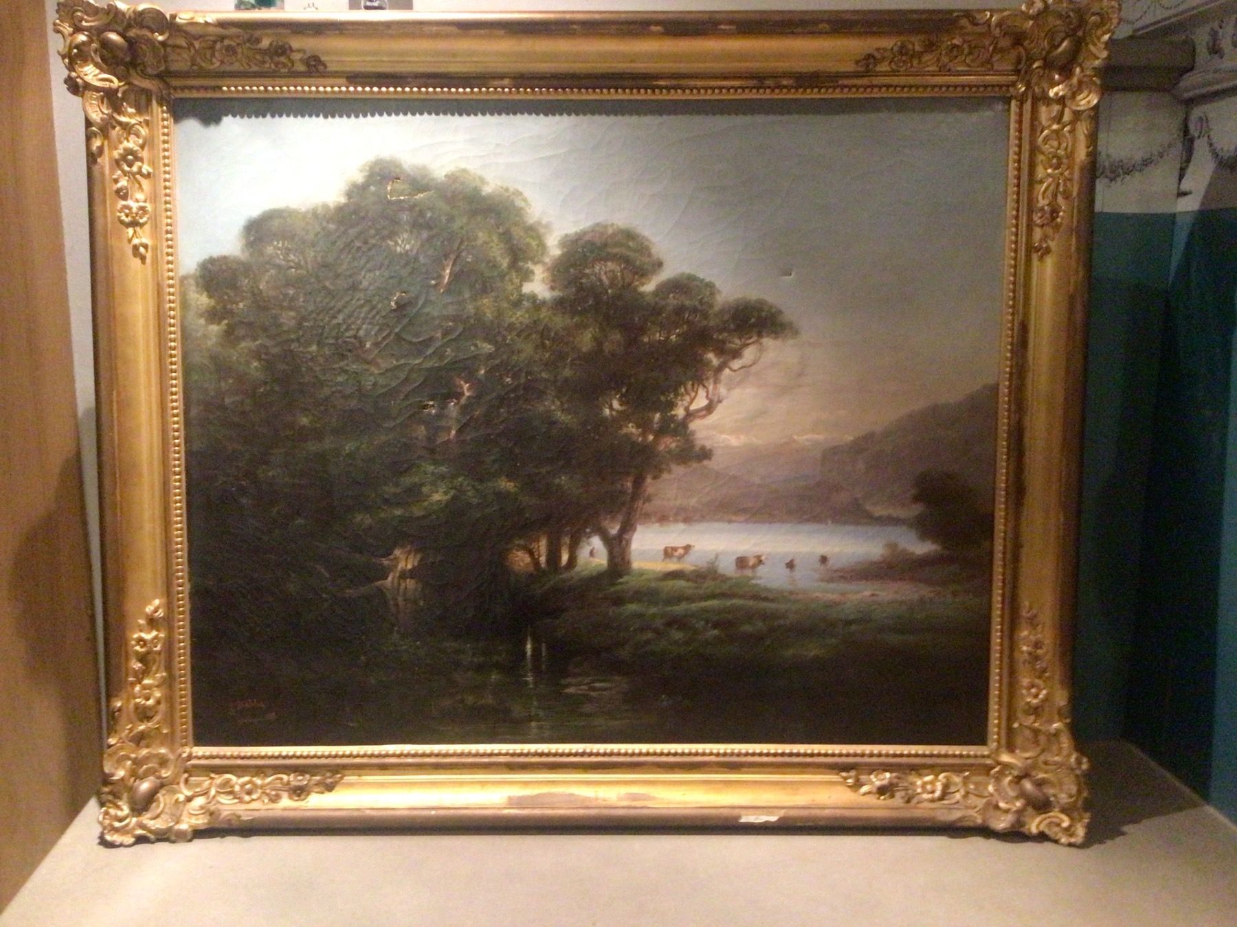 Dipinti: Därligen am Thunersee von G. Stähle Datiert 1875 – Usato da Schleinikon venduto da Laegern99