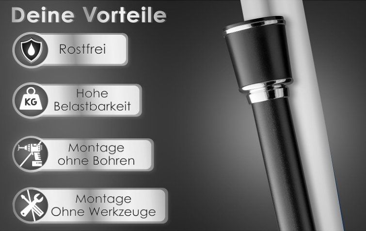 Altro per la casa: Vorhangstange ohne Bohren 90-120cm – Nuovo e nell'imballaggio originale da Adlikon b.Regensdorf venduto da MK-VORHANGSERVICE 5