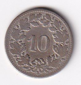 Tutti le monete: Schweiz 10 Rappen 1882 rar – Usato da Neuchâtel venduto da karlpierrino 1