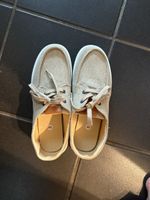 Herren Stoffschuhe beige flach Grösse 45 neuwertig