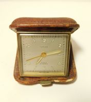 Turler 8 Tage Reisewecker mit Ledertasche, Vintage 1950er