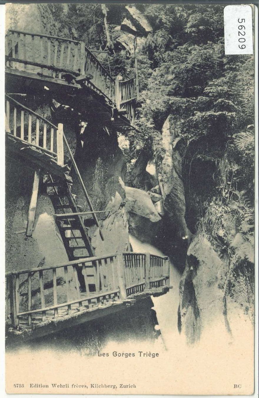 Cartoline postali: Les Gorges de Triege – Usato da Ettingen venduto da Kartenplanet