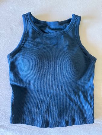 Uniqlo blauer cropped Top / Sport BH