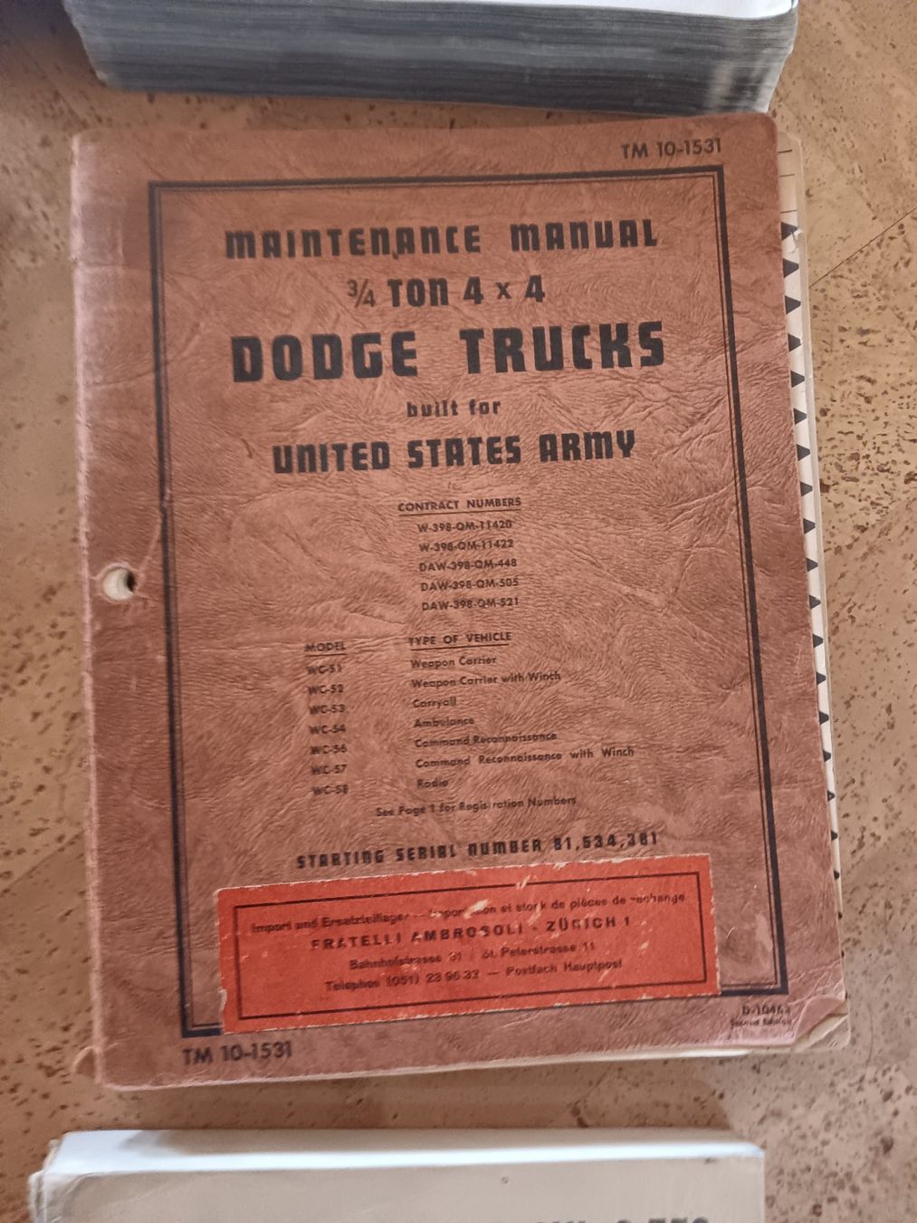 Bücher: Jeep und Dodge Handbücher – Gebraucht aus Turbenthal von Gmc6 4