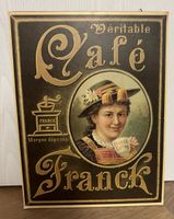 Altes Bild Werbung Café FRANCK auf Pavatexplatte