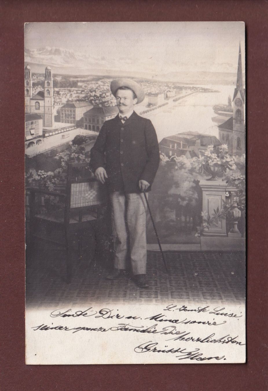 Cartoline postali: PHOTO - Mann mit Zürich - 1907 – Usato da Pully venduto da nicecards