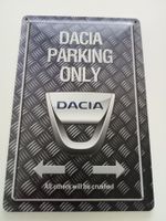 Metallic Blechschild-DACIA-PARKING ONLY