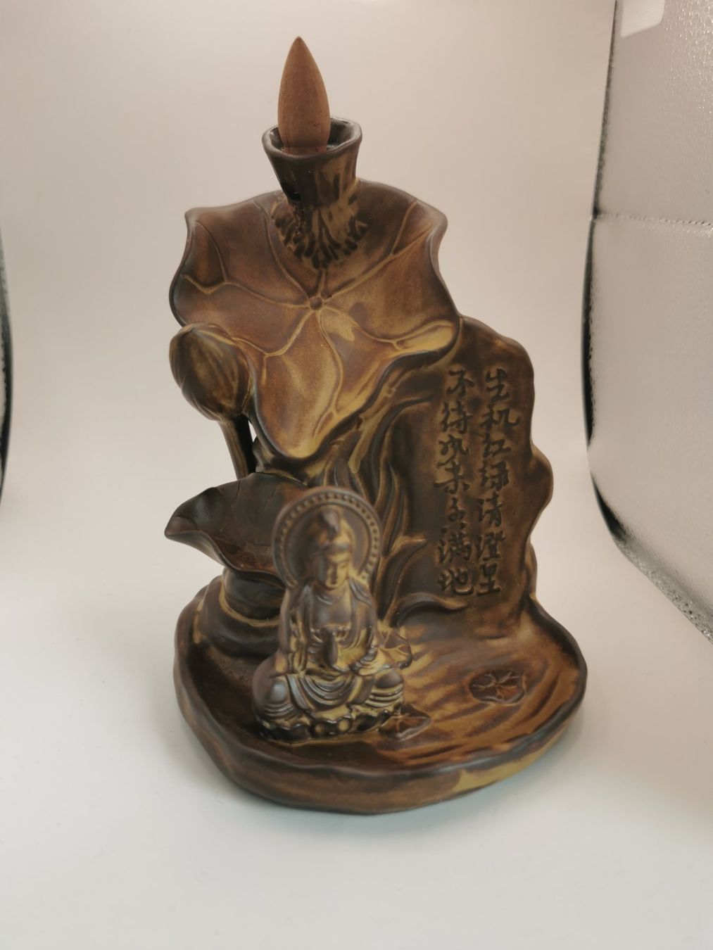 Tutte le decorazioni: Buddha Räuchergefäss Lotus, mit Wasserfall-Rauch – Nuovo e nell'imballaggio originale da Oberglatt ZH venduto da JulFul 4