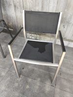 6 Gartenstühle Metall Schwarz Netzstoff Gebraucht