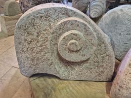 Gartendeko Kalksteinschnecke