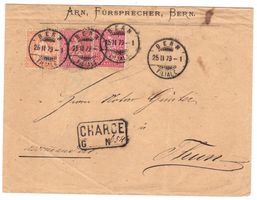 Lettre Charge de Bern pour Thun le 25.II.79