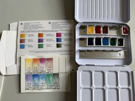 Schmincke Aquarellkasten, 9 Farben, Top Zustand!