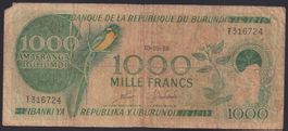 Burundi 1000 Francs 1988