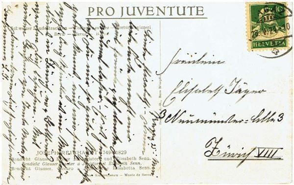Cartoline postali: Schweizer Landestrachten, 1924 – Usato da Flims - Dorf venduto da Stagediver 1