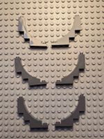 Lego 6 x Bogenstein 1x5x4 Invers (30099) dunkelgrau