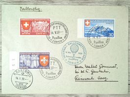 TR09 Enveloppe + Timbre Suisse 1939
