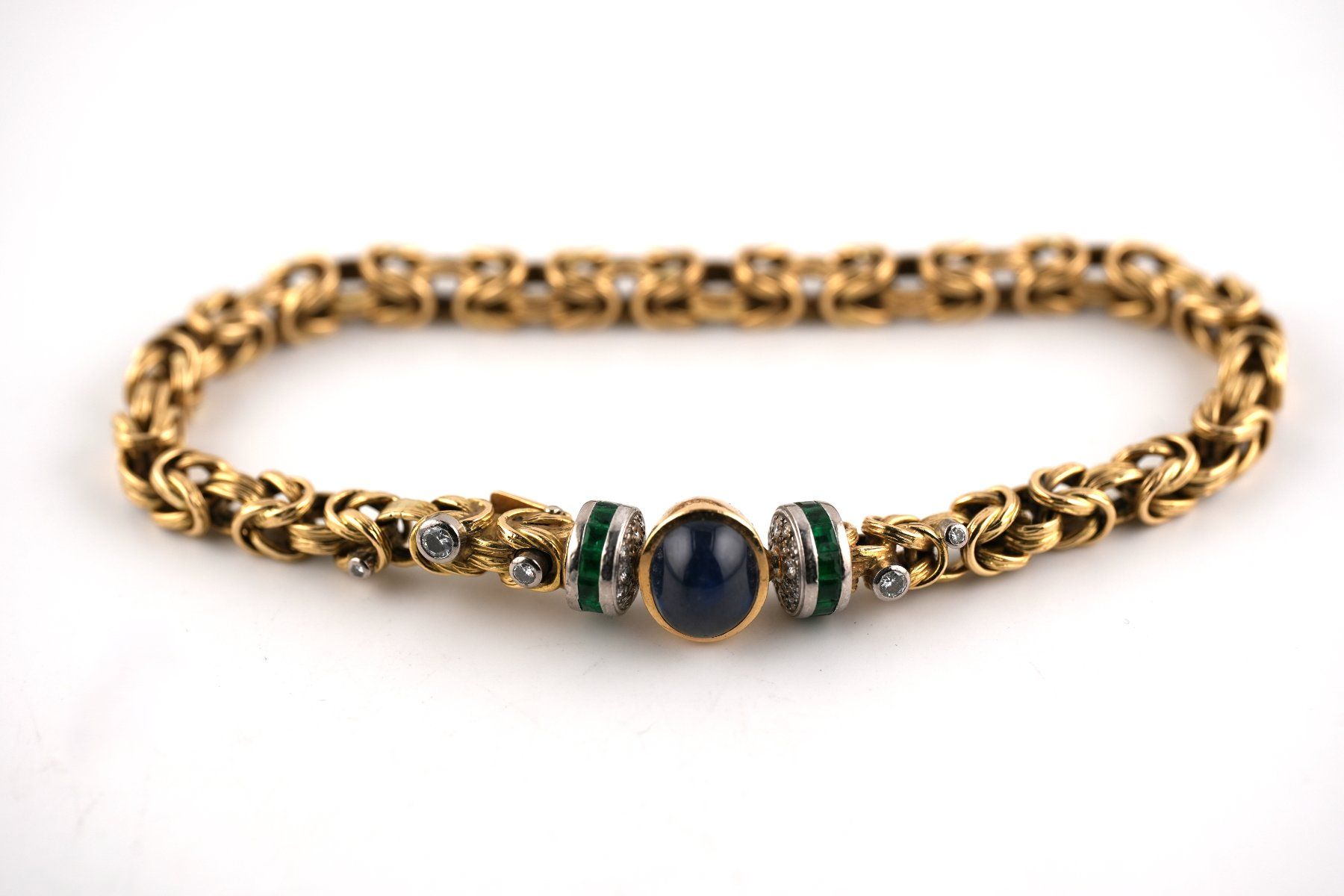 Bracciali & Braccialetti: Königsarmband 18K mit Steinen – Usato da Basel venduto da Edelmetallhaus24