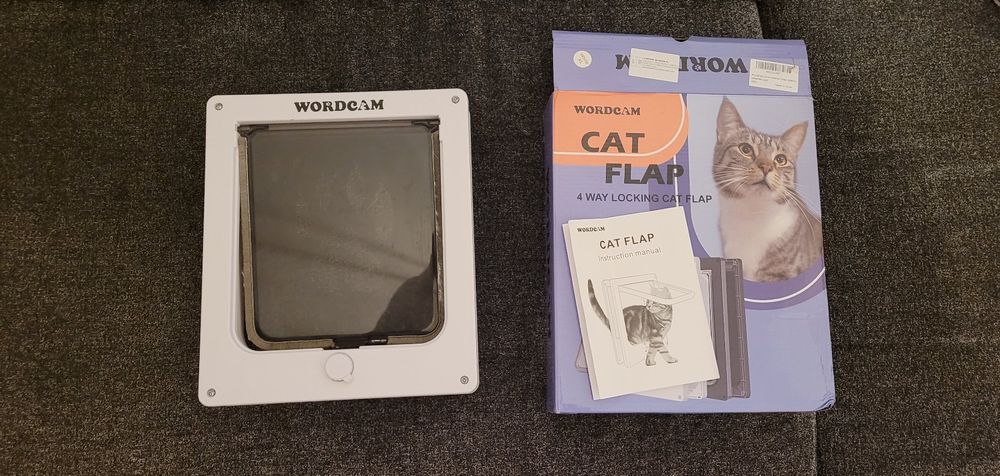 Wordcam Katzenklappe Mit 4-Wege-Verriegelung - Wetterfeste Haustiertür Für Innen & Außen